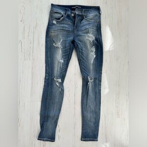 Express ripped skinny jeans